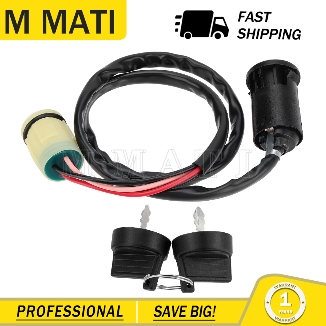 Ignition Key Switch for Honda TRX450ES TRX450S Foreman 4X4 1998 1999 2000 - 2004