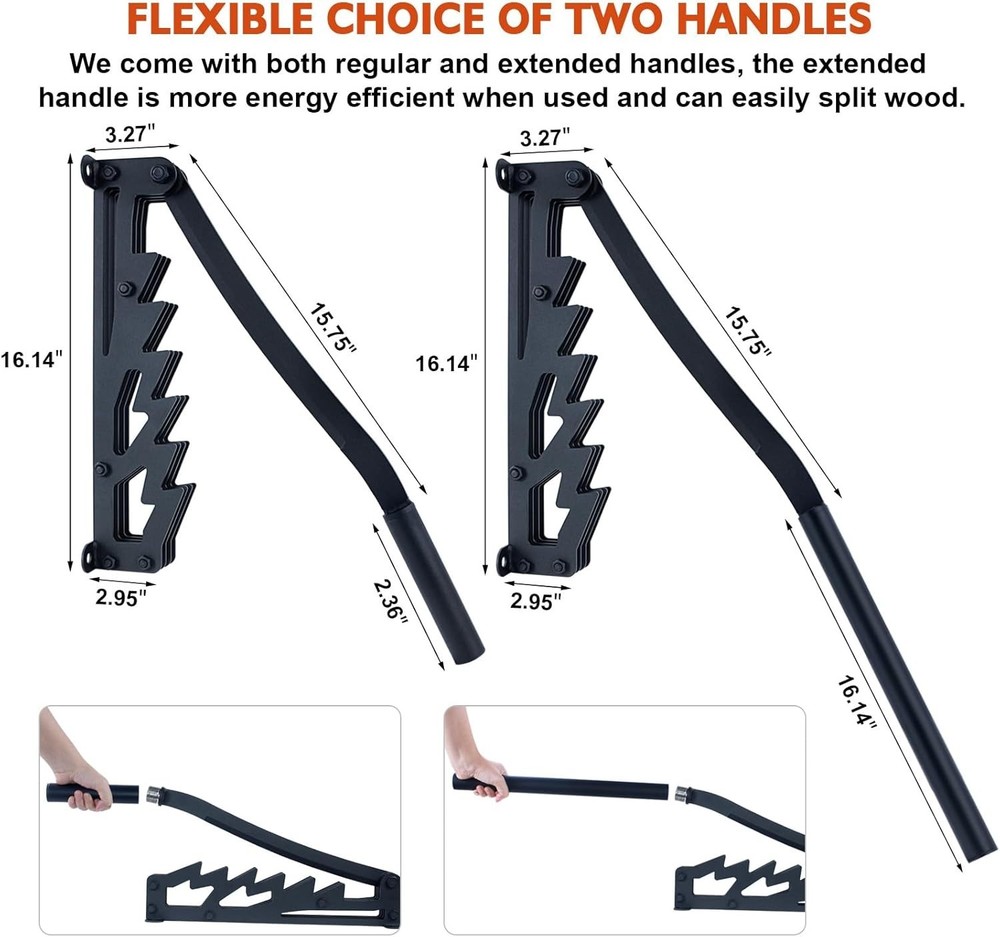 2025 Wall Mounted Kindling Splitter with Extended Handle