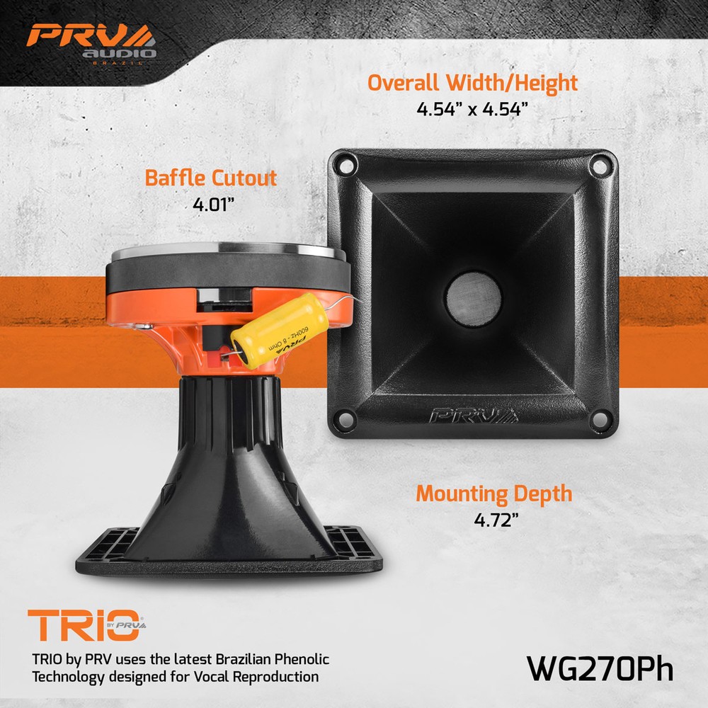 PRV Audio WG270Ph 1" Pro Audio Compression Horn Driver