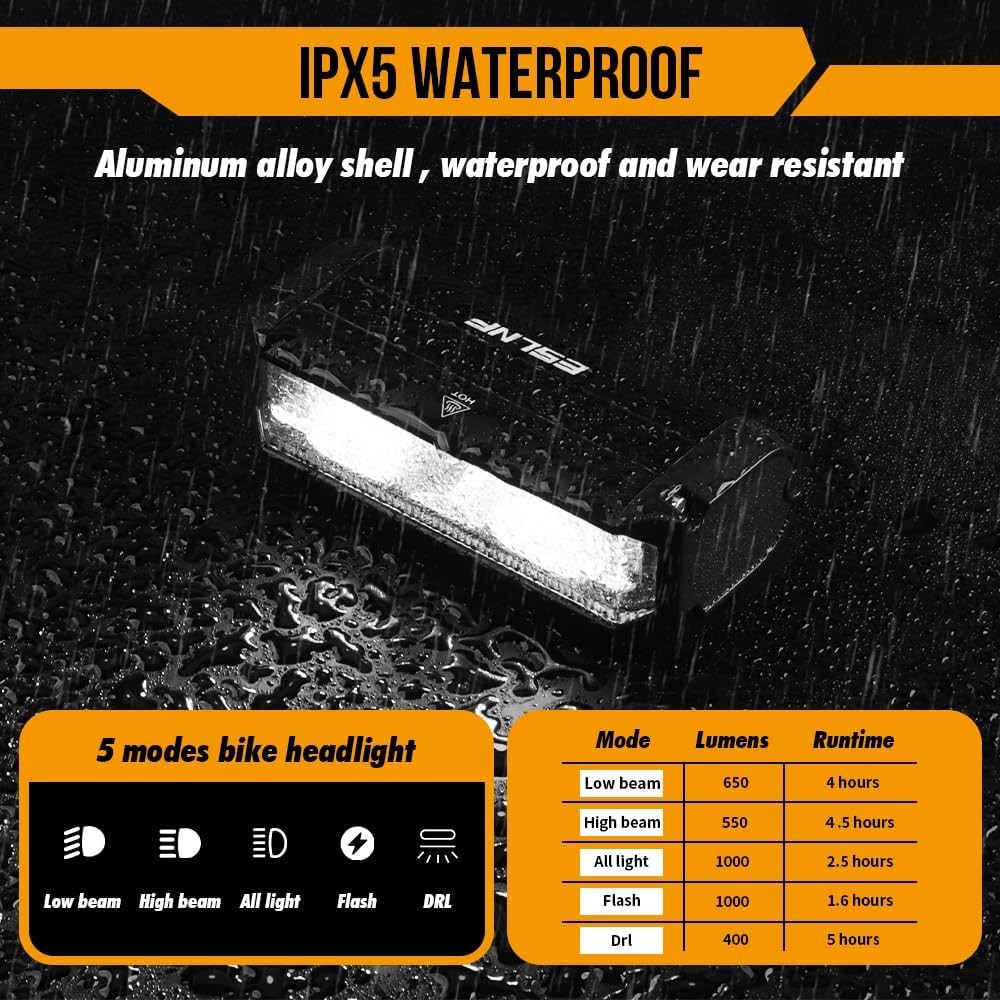 Waterproof Night Lights – Super-Bright USB Bicycle Front Lights