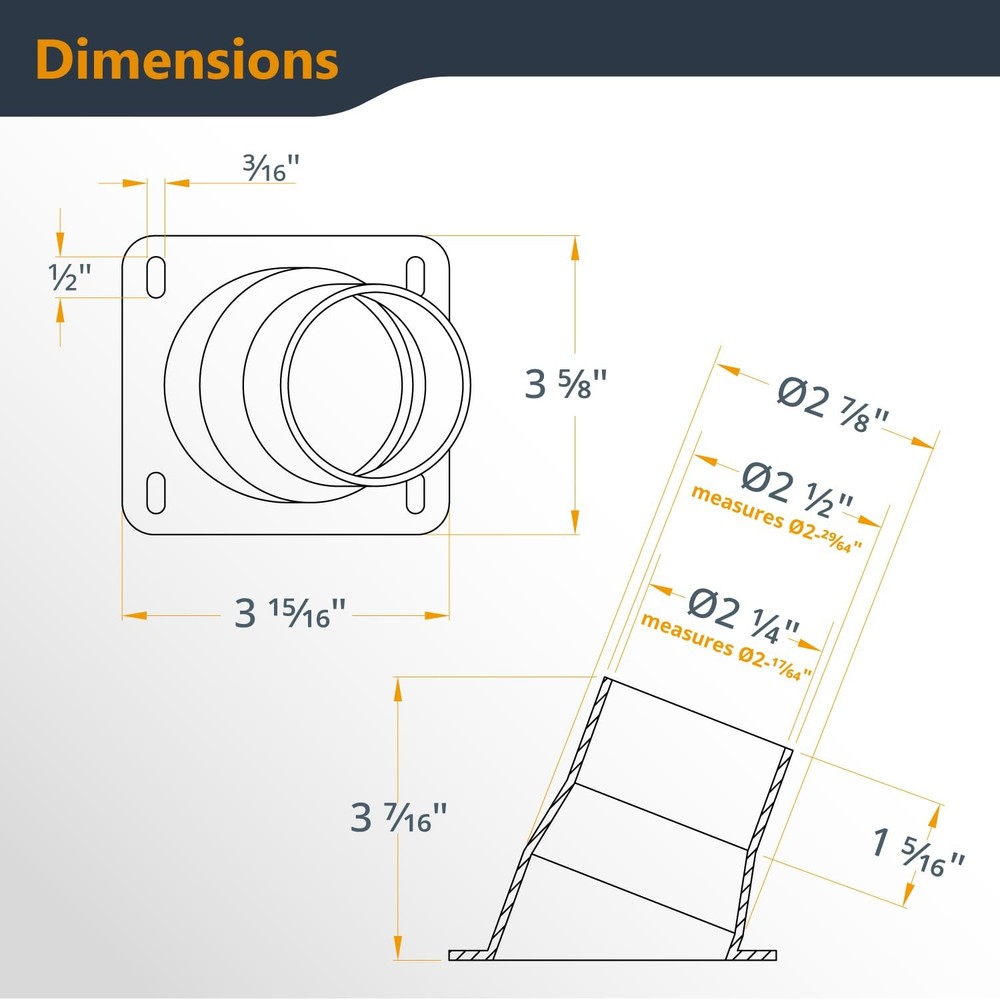 70124 Universal Dust Port, 2-1/2"