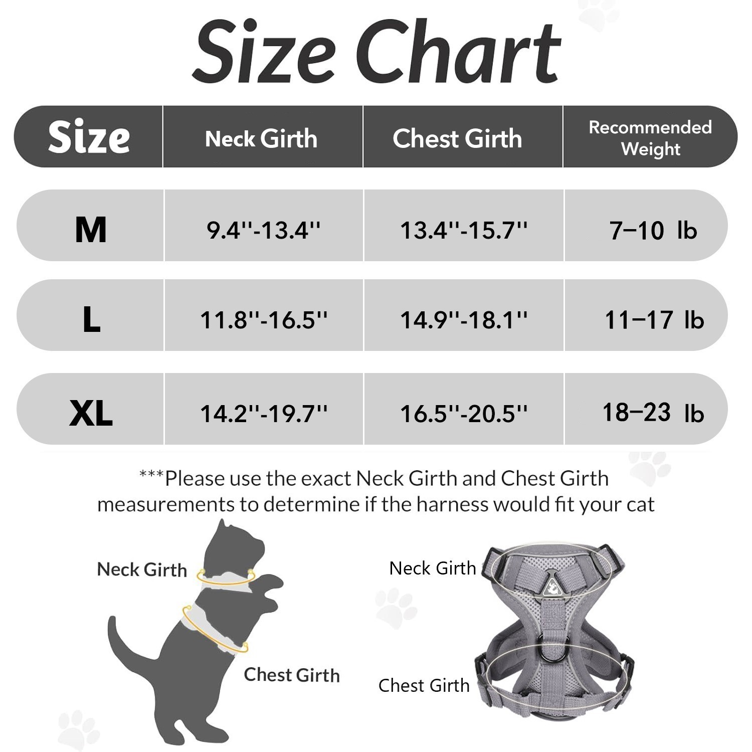 HBN Cat Harness & Leash Set for Walking, Escape Proof Soft Adjustable Vest Har