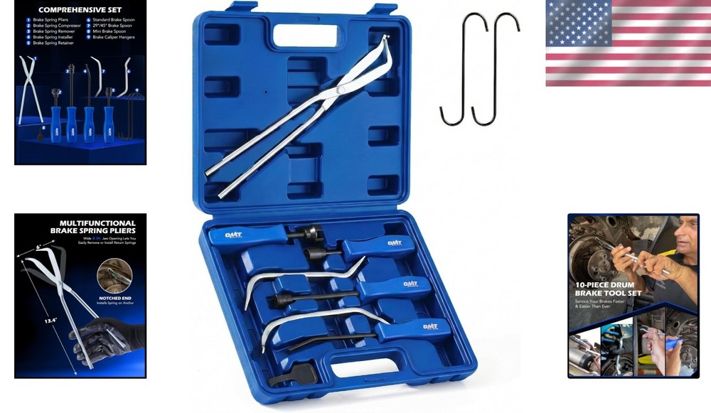 10pc Drum Brake Tool Kit - Set