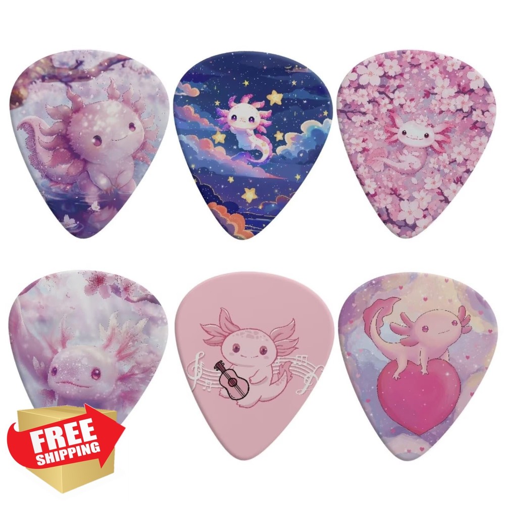 Dolyues Axolotl 6 Guitar Picks ABS Plectrum