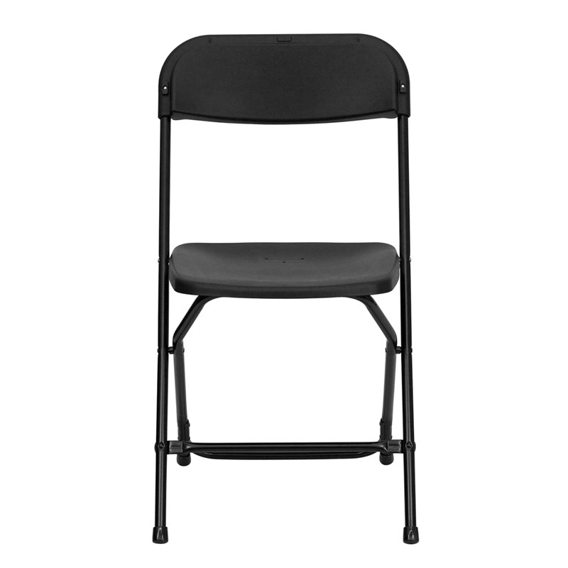 (100 PACK) 650 Lbs Capacity Commercial Quality Black Plastic Folding Chairs