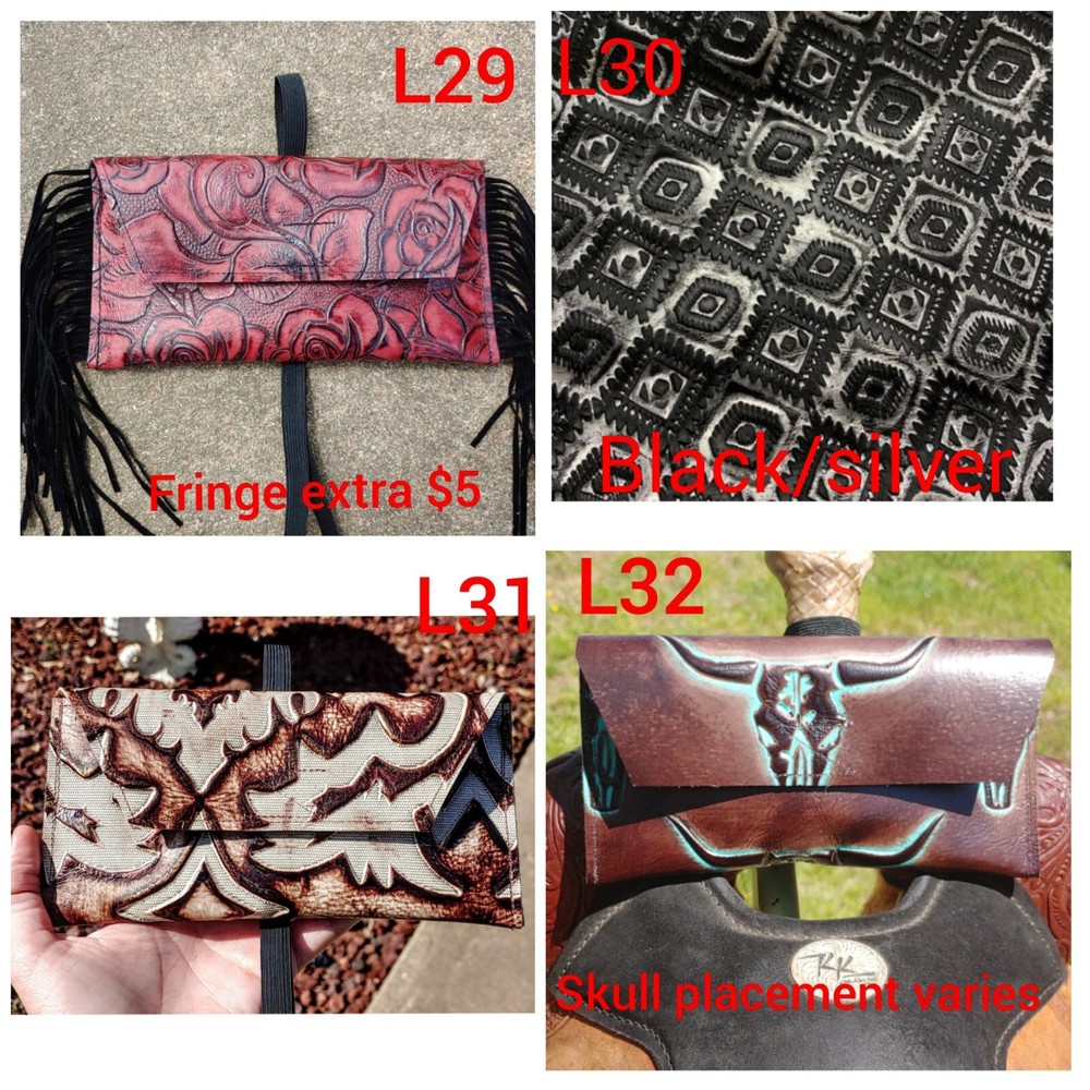 Leather Saddle Cell Phone Holder Saddle Sack**READ DESCRIPTION**