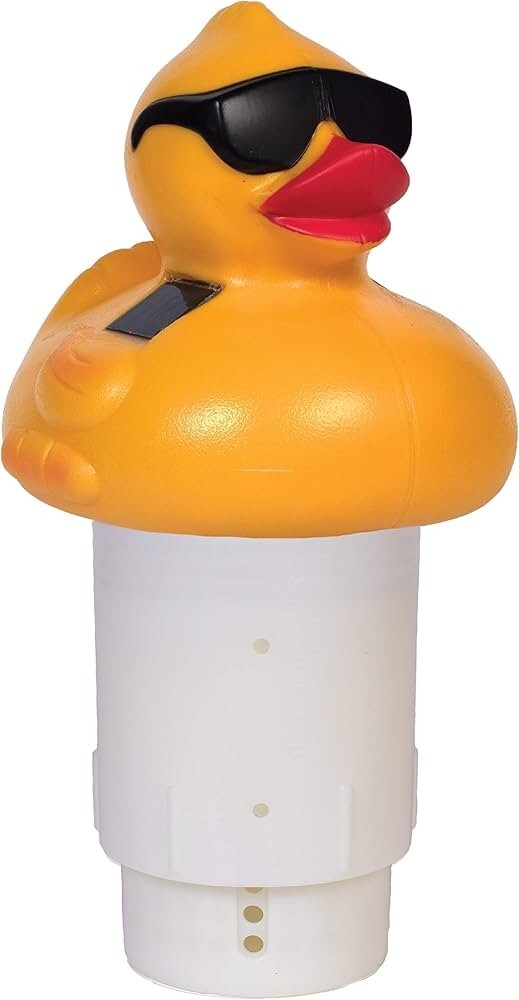 8002 GAME Derby Duck Solar Light Up Pool Chlorinator for 3" Tablets, Solar Panel