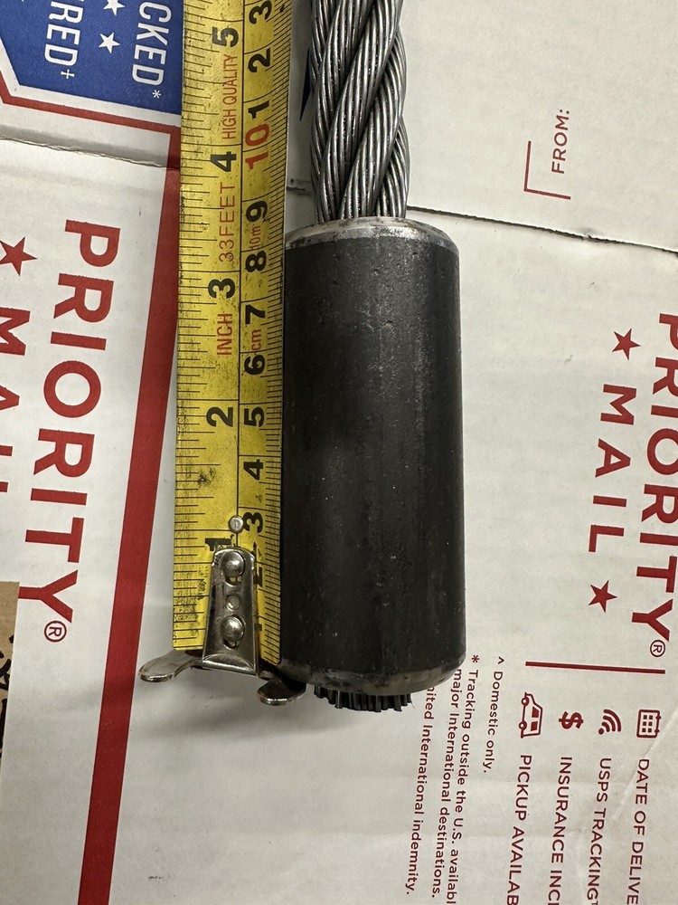 Trenchless Cable Tool Replacement Mole Wire Rope With Button 3/4” X 125’ 🇺🇸