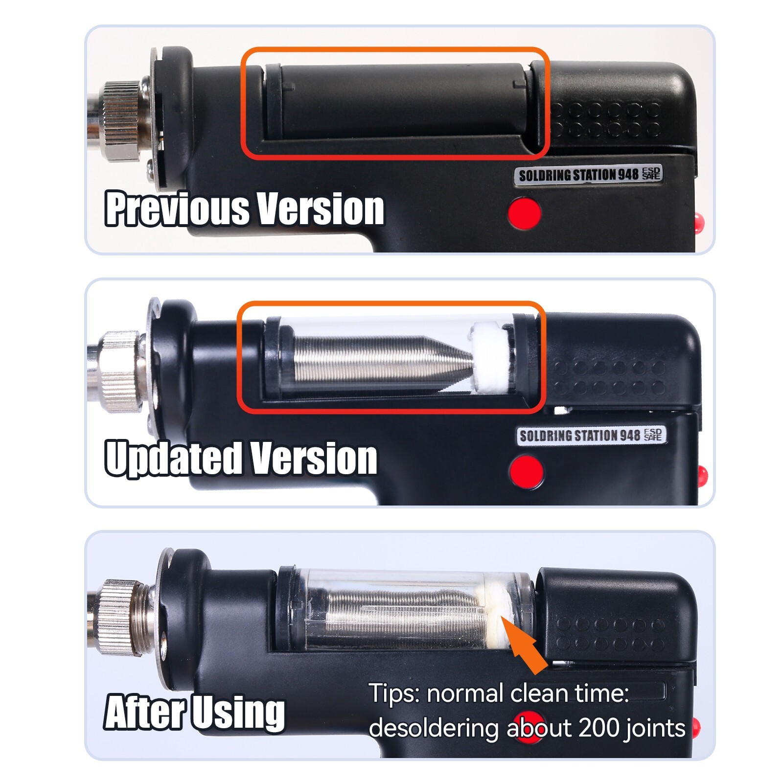 Desoldering Station Vacuum Soldering Iron Suction Tin Gun 90W Solder Station