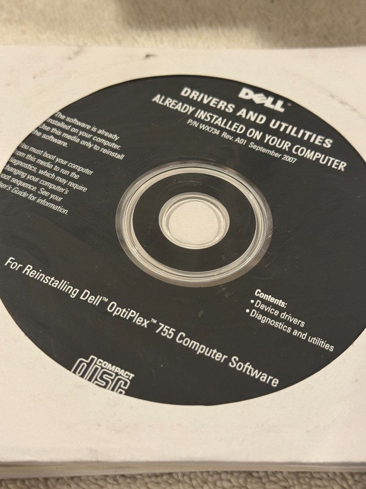 Dell Reinstalling Dell Optiplex 755 Computer Software