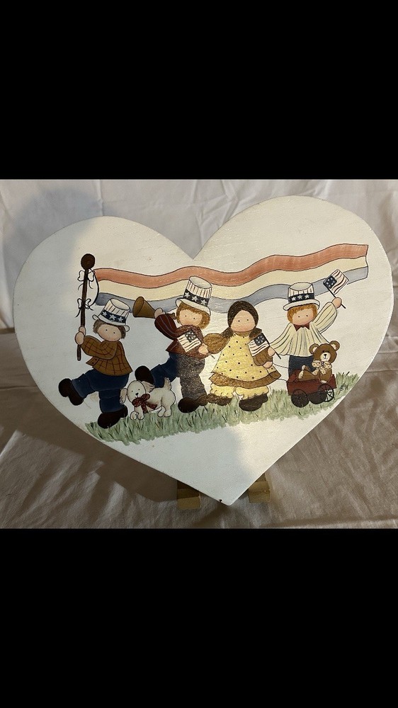 Hand Painted Americana Heart