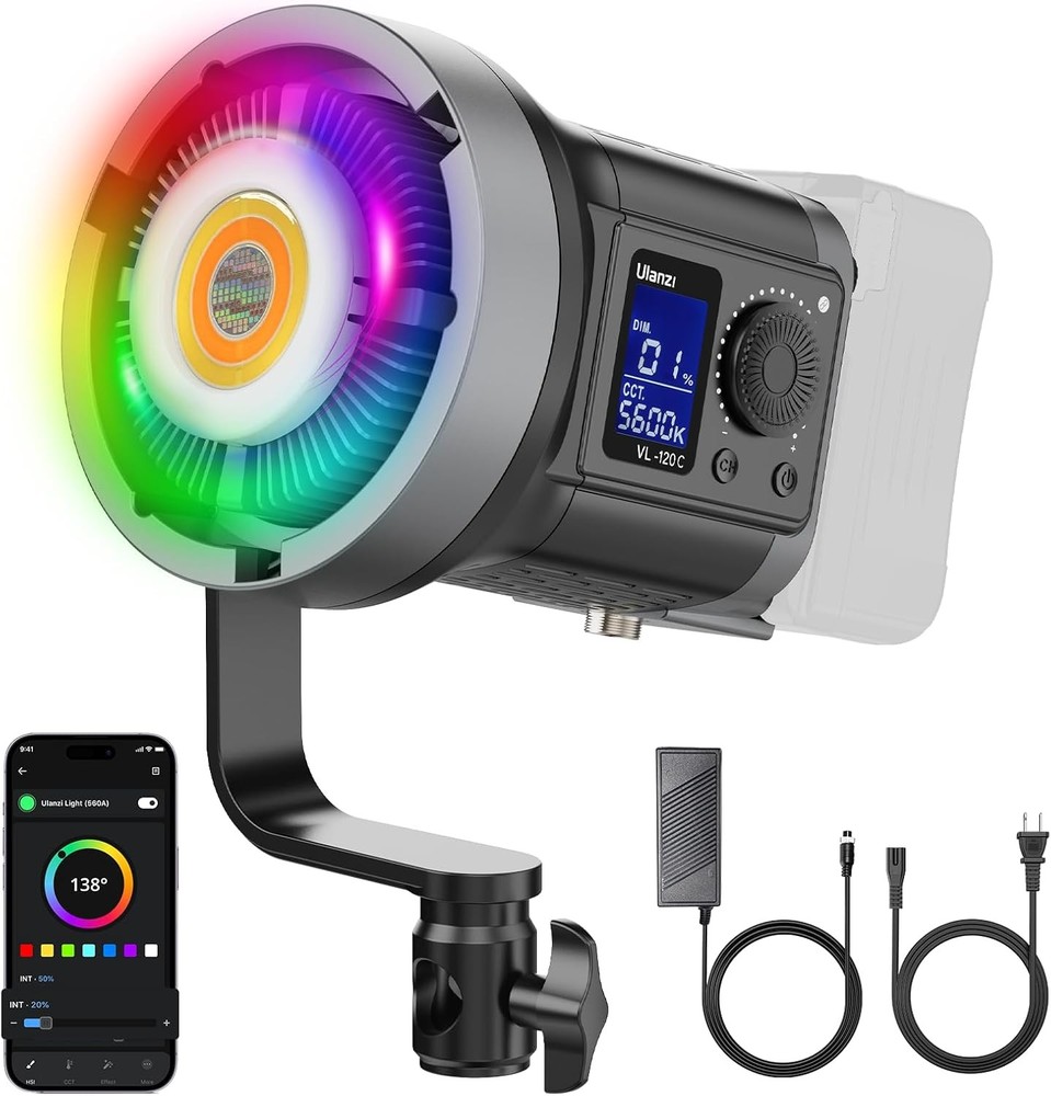 120W COB LED Video Light Studio Lighting Kit App Control
