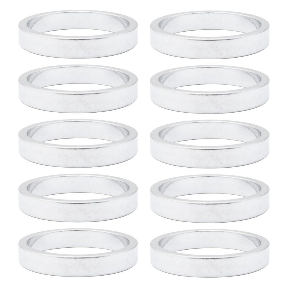 Origin8 Headset Spacers, 5mm x 1", Silver