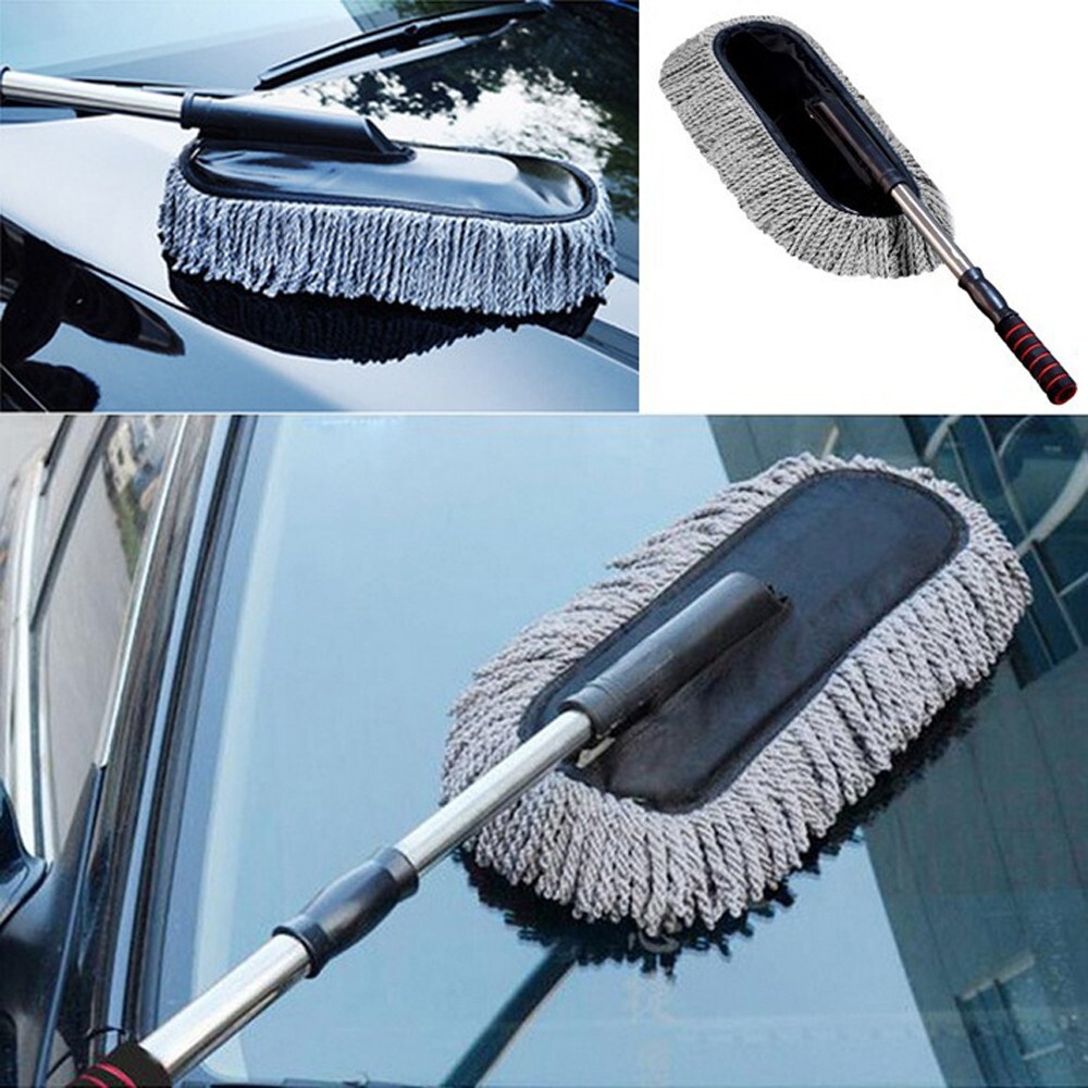 Retractable Car Cleaning Brush Car Duster Multi-function Microfiber Duster