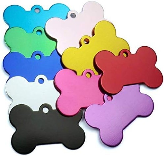 Personalized 20 Pcs Bone ID Tags for Pets - Scratch & Rust Resistant Charms