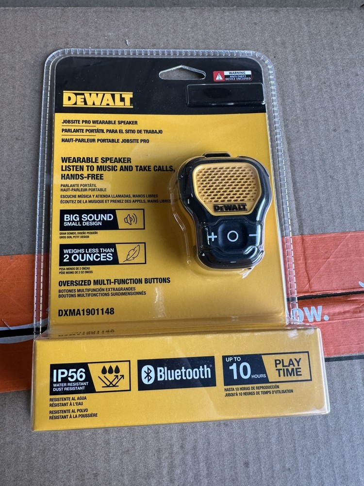 Dewalt Mini Speaker Wireless Bluetooth 190 1148 Dw2