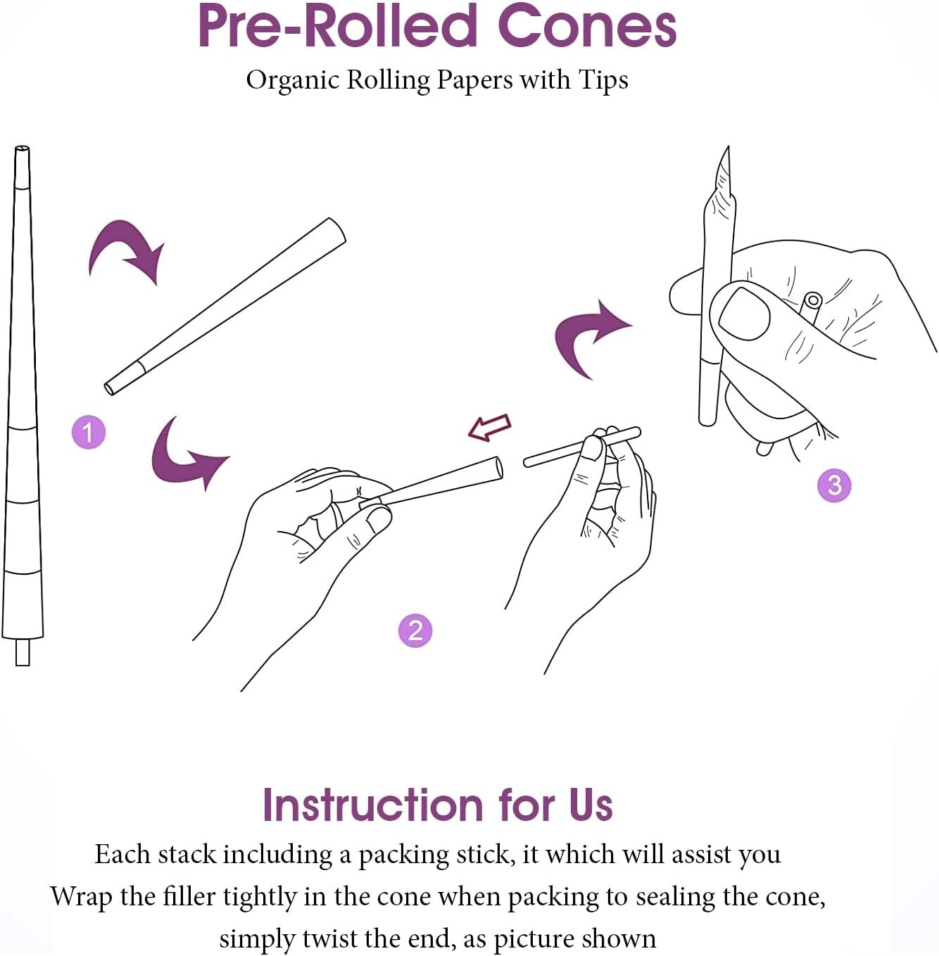 Pre Rolled Cones 200 Count 1 1/4 Size Organic Rolling Paper Cones by Kashmir