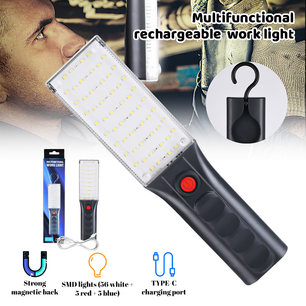 Magnetic Flashlight LED Rechargeable Work Light Multi FlashLight With Hook