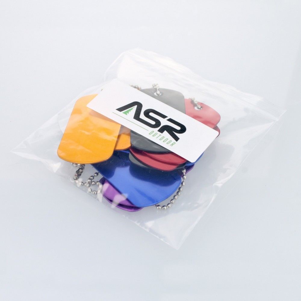 (6 Pack) Aluminum Dog Tag Military GI Blank Key Chain