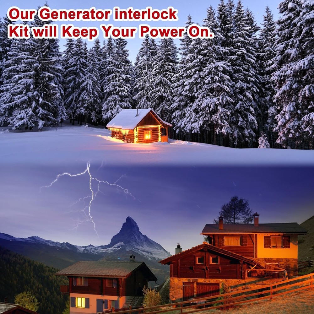 Generator Interlock Kit Compatible with Square D Vertical Main 150 or 200 amp...