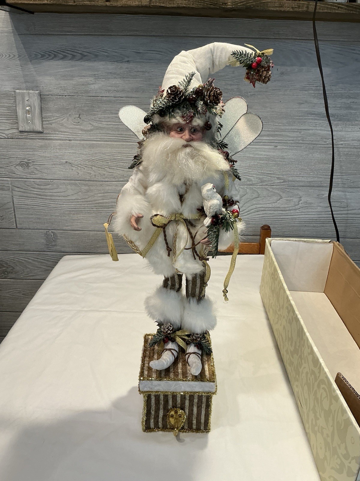 Mark Robert’s Snow Owl Fairy 22” Stocking Holder Very RARE!