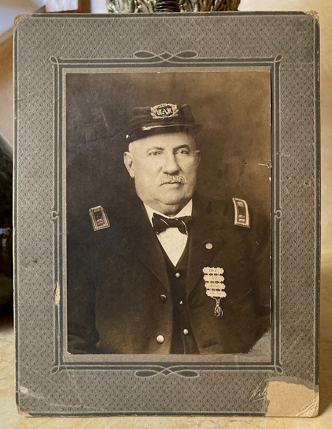 CIVIL WAR UNION CAPT. 49th PENNA. VOLS. INF. REGT. GAR MEMBER PHOTO (GETTYSBURG)