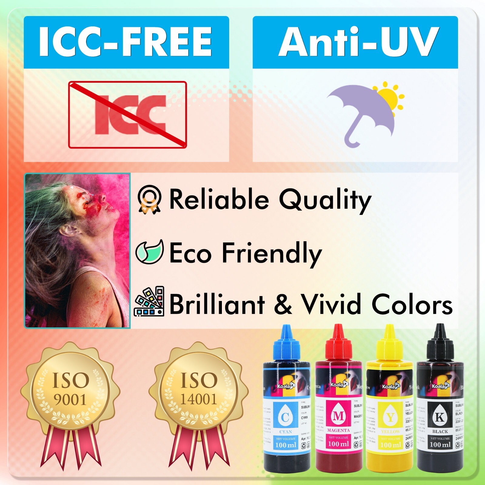 Bundle Kit 125g A-SUB Sublimation Paper 8.5x11 + Koala Sublimation Ink Inkjet