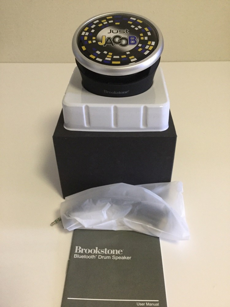 Rare Brookstone Bluetooth Drum Speaker  NEW IN BOX