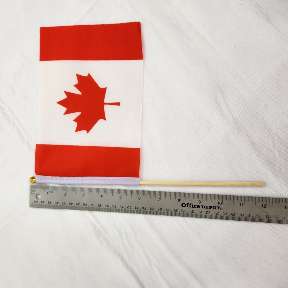 Canada Flags Maple Leaf Red White 10 Count