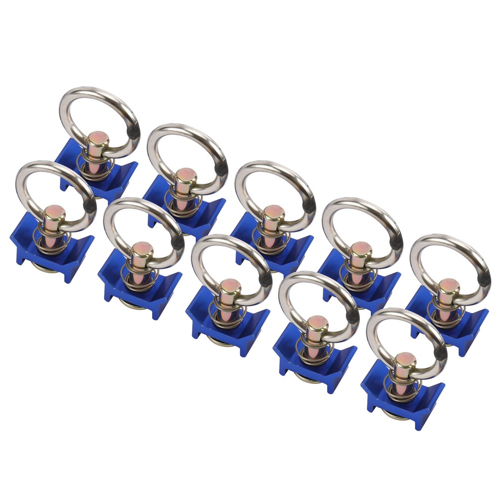 20PACK L-Track Single Stud Fitting with Round Ring Tie Down 4,000lb Capacity