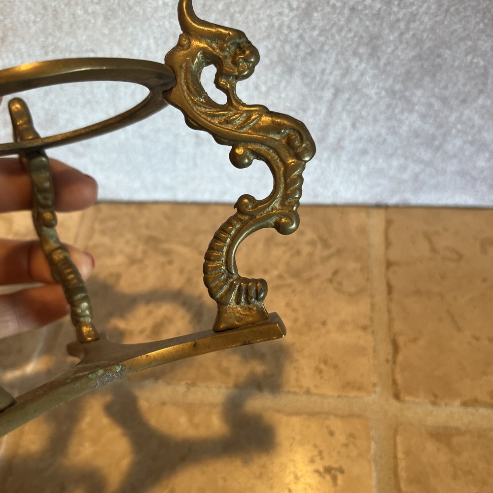 Sphere Brass Dragon Stand Mythical candle or globe