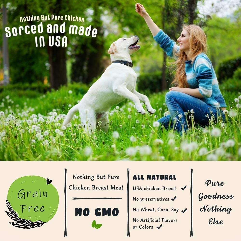 Dehydrated Chicken Feet Dog Treats, Only One Ingredient, Made and Sourced in USA