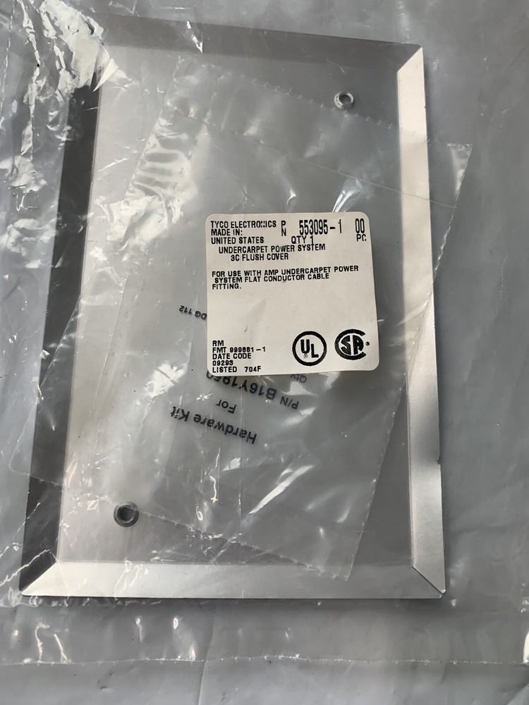 553095-1 TE Commscope Undercarpet Flush Wall Frame Cover for Comm Transition Box