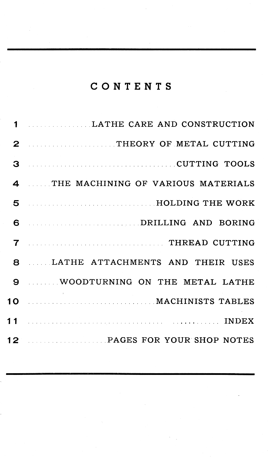 Atlas Craftsman Manual of Lathe Operation Book for 12" Crossfeed Pull-Knob 0034