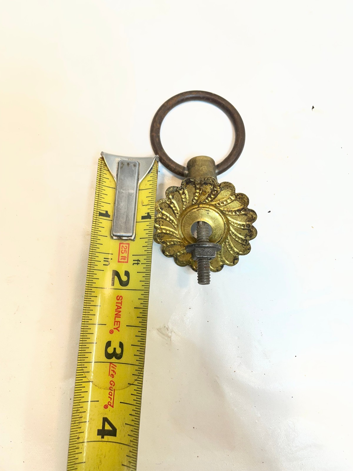 Antique Ornate Brass Victorian Antique Drawer Pulls Cabinet Handles - Lot of 2