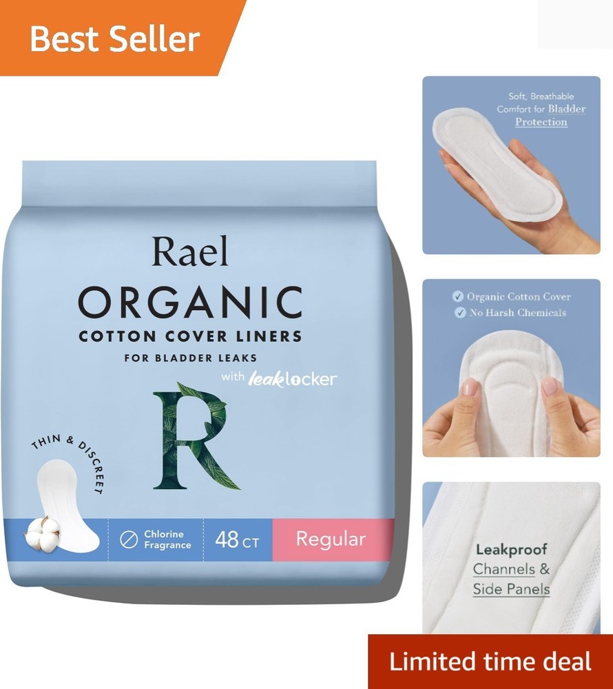 Unscented Organic Cotton Liners with Extra Protection - 48 Count Regular Style
