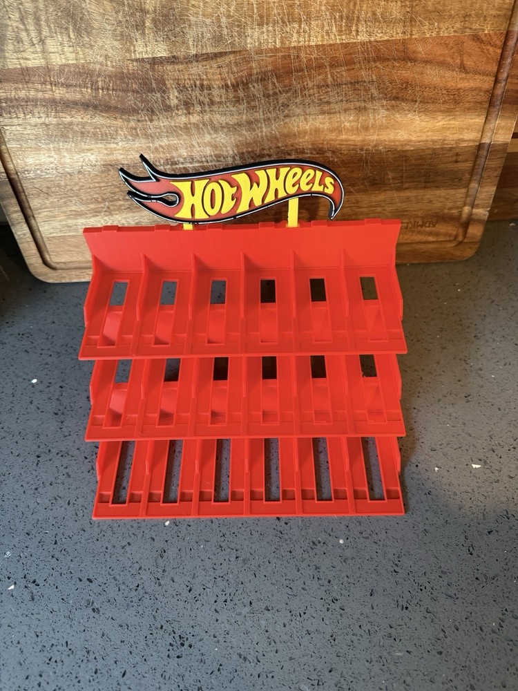 Hot Wheels Car Model Display Stand Custom Storage Rack 1:64 Scale - Red