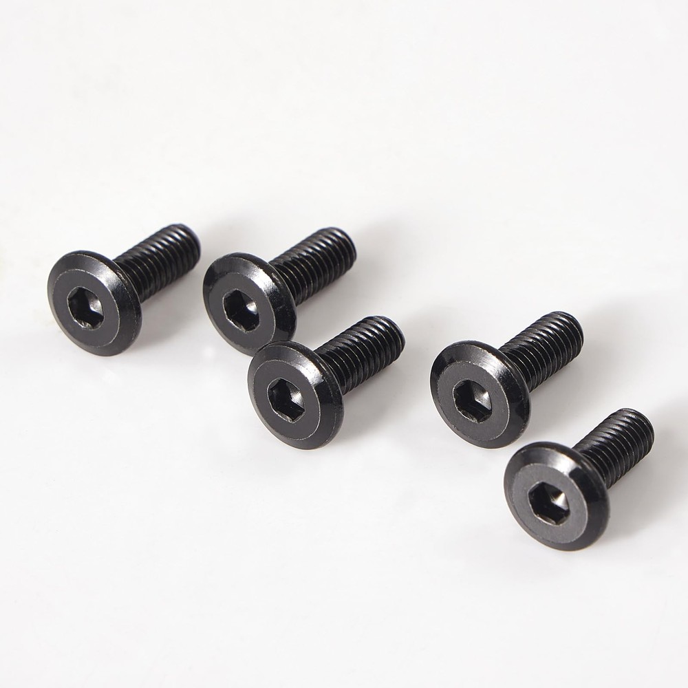 GuoYomm M6 x 20mm 30Pcs Flat Head Hex Socket Cap x 20mm(30PCS), Black