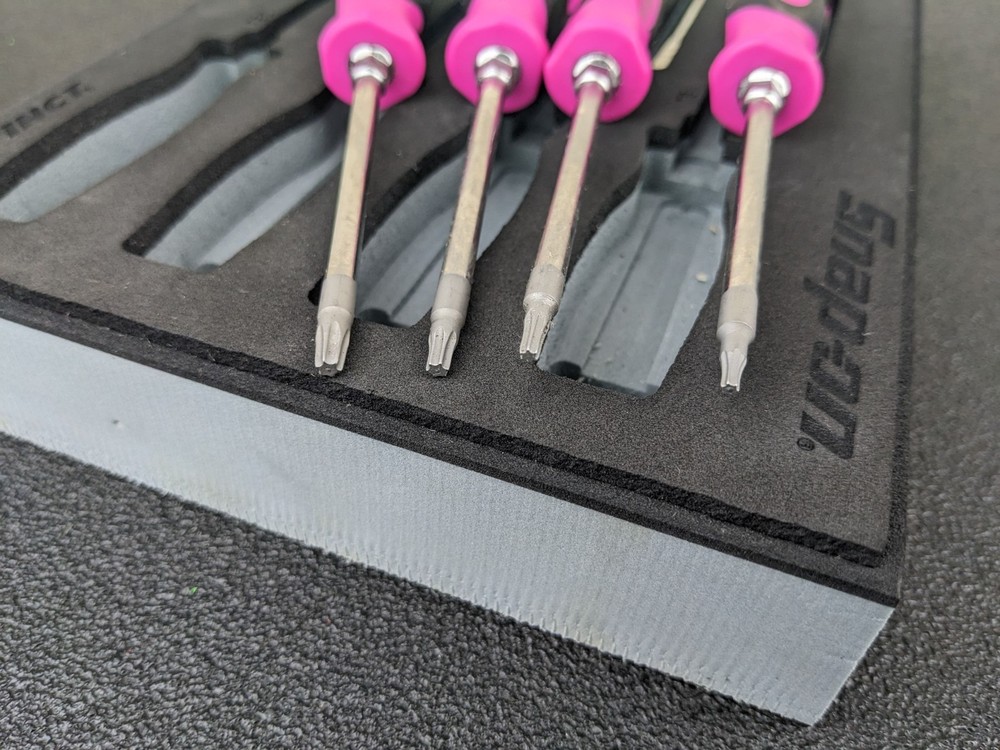 #bn763 Snap-On Tools NEW FMSGD03B Mini Screwdriver Pick Set Pink