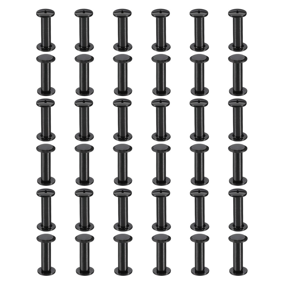 50 Sets Chicago Screws, 18mm l Galvanized Iron Chicago Screw Binding Post