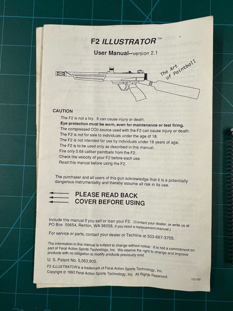F2 Illustrator: Needs your help! FOR PARTS / NOT WORKING. Sold “AS-IS”!