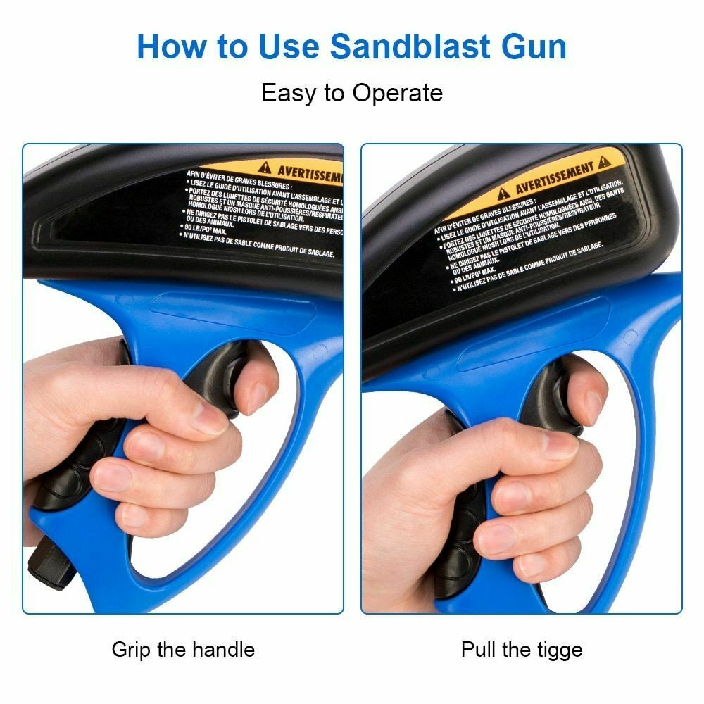 Gravity Sand Blaster Portable Small Sandblasting Tool Handheld Spray Machine