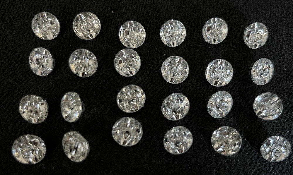 Faux Diamond 3/8” Buttons 24 Pc Lot