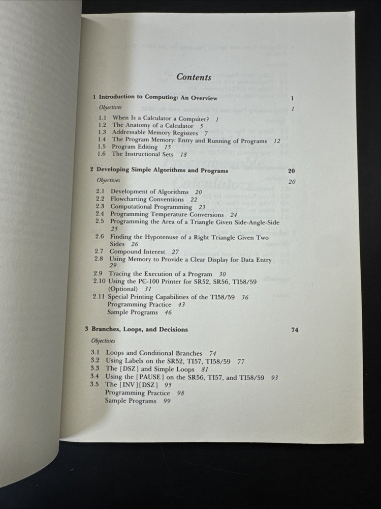 1978 Programming Programmable Calculators TI-59 TI-57 SR-56 SR-52 PC-100C Cradle