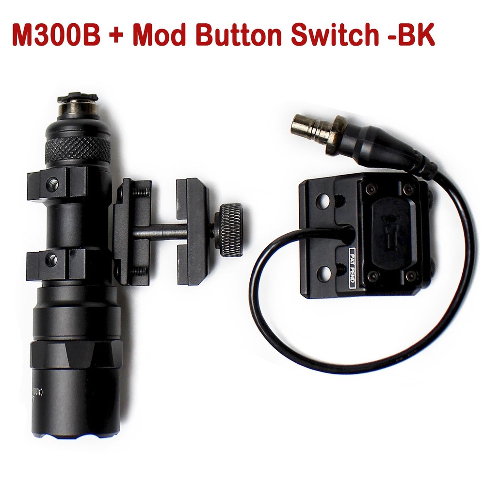 M300B/M600B Tactical Flashlight with Hunting Weaponlight Remote Pressure Switch