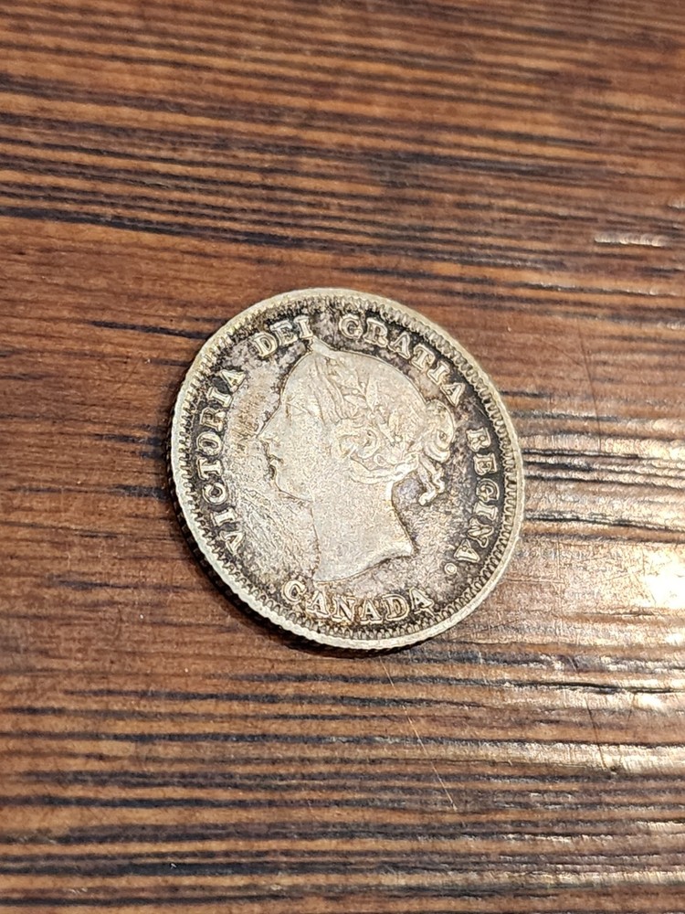 1881H Canada 5 Cents Silver Coin