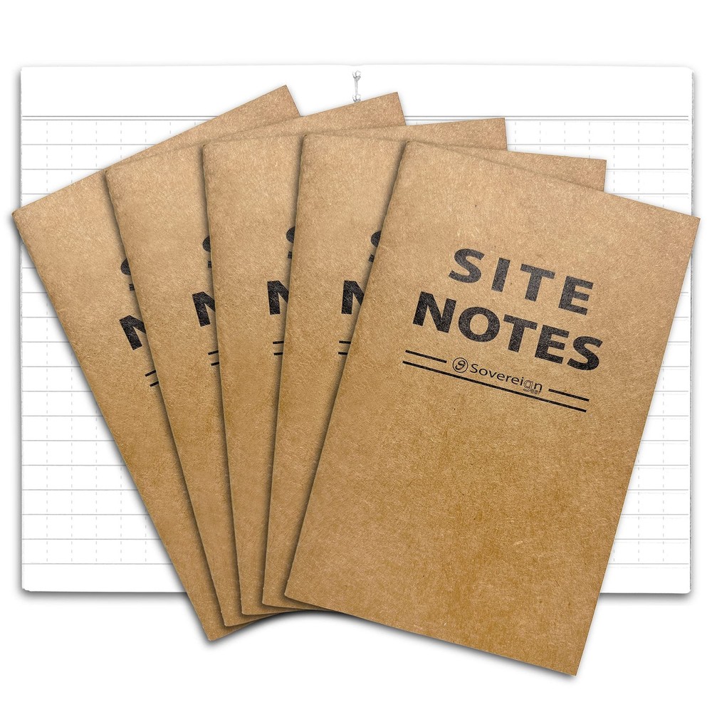 Sovereign-Gear Field Notes Notebooks 5 Pack | Small Memo Book White