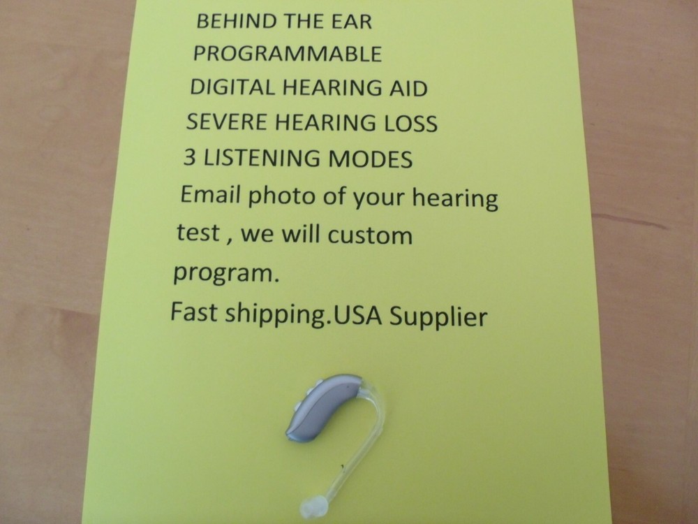PROGRAMMABLE DIGITAL HEARING AID PROFOUND LOSS . 3 MODES 2 mics WE PROGRAM