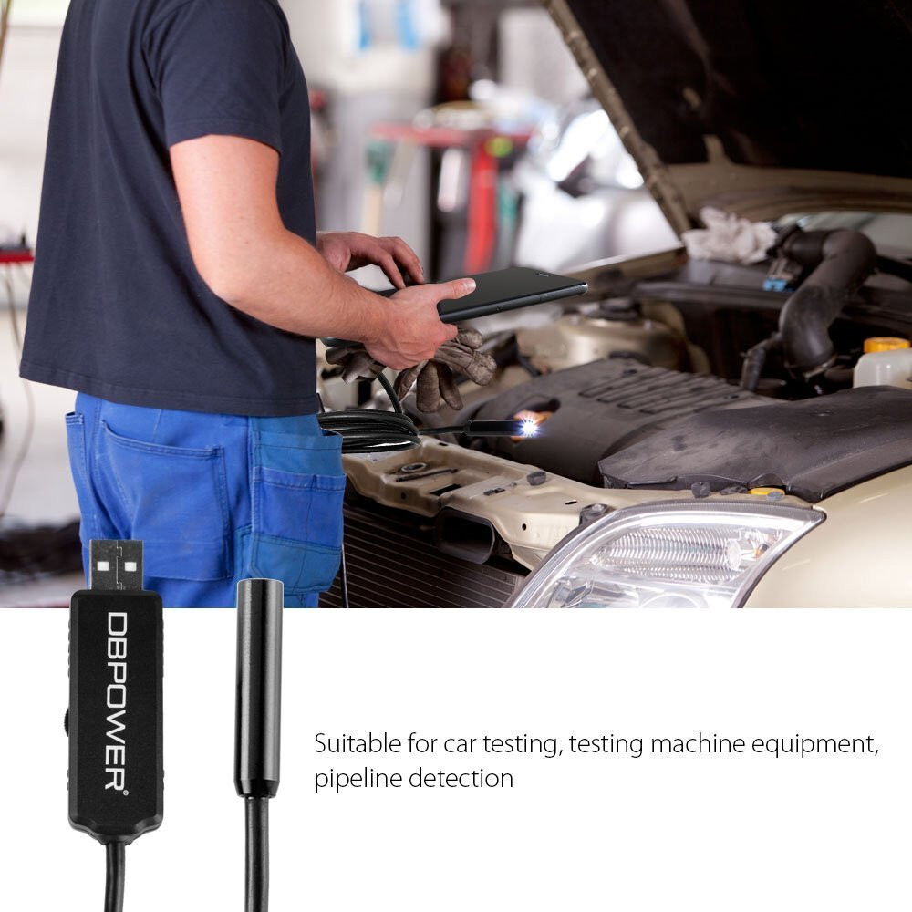 2 Million Pixels CMOS 5m USB Waterproof Hd 6-led Borescope Endoscope Camera