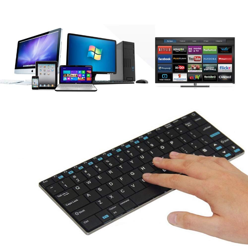 NEW Rii K12 Wireless UltraSlim Metal Keyboard withTouchpad